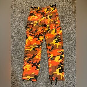 Orange Camo Cargo Pants